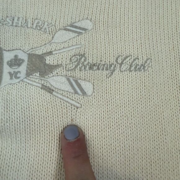 Paul & Shark Yachting Cream Embroidered Pullover Sweater Men’s Size XL Boating - Picture 3 of 14